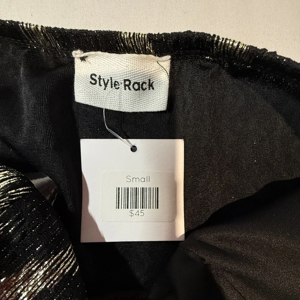 Style Rack Strapless Maxi Black & Red Dress with Sequins & Sheer bottom Small - Picture 4 of 10